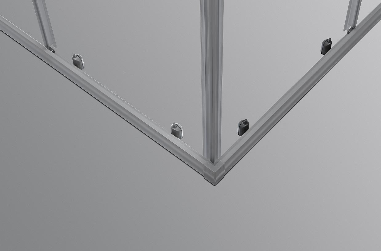 Sliding Opening European Shower Enclosure With Alum Frame And 5/6mm Tempered Glass