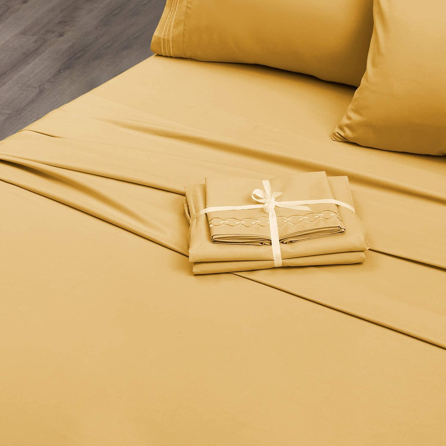 NO Filling Luxury Embroidery Pillowcases for Bedroom Extra Soft Brushed Microfiber Wrinkle Fade Free