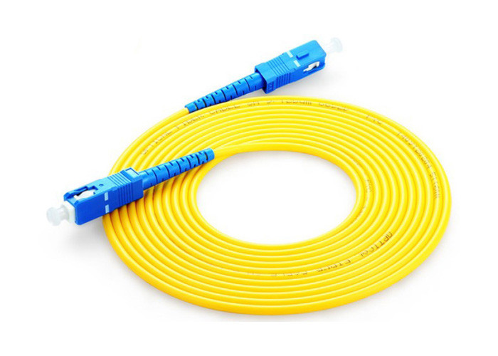 SC APC Optical Fiber Patch Cord, single mode fiber optic patch cord