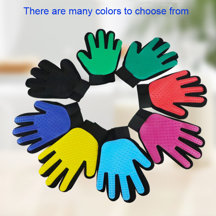 Polyester PVC Pet Grooming Tool Hair Remover Gloves Brush 56g