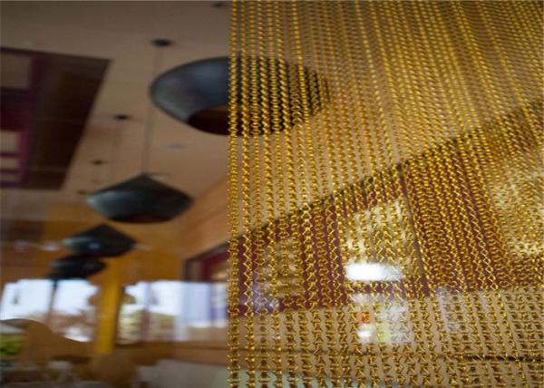 Hanging Door Aluminium Chain Fly Screen 2.0mm Metal Chain Link Curtain