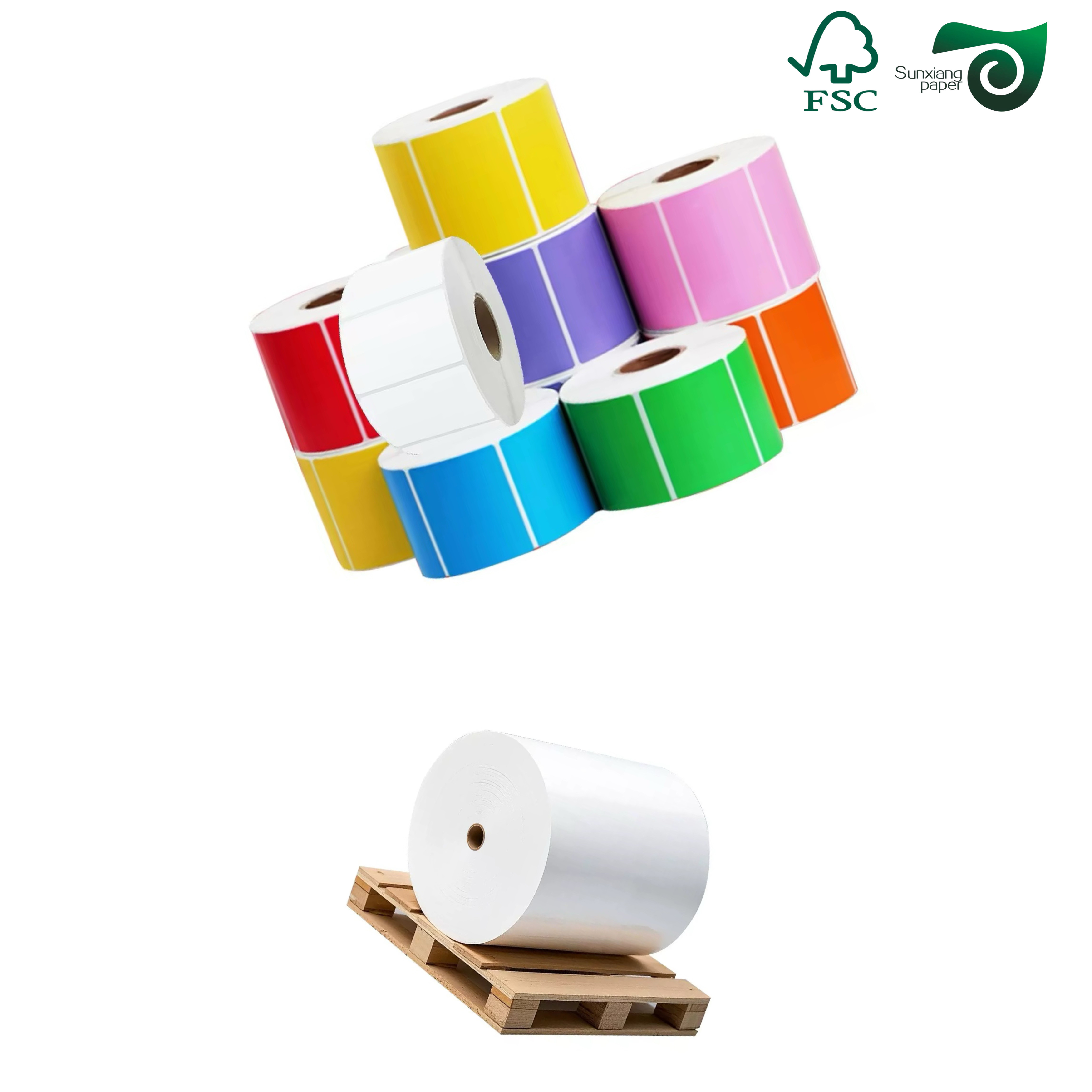 70gsm Metallic Paper For Beer Bottle Labels Silver Front White Back 765mm