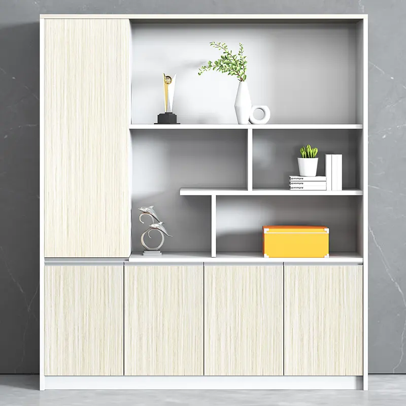 MFC Wood President Office Background Bookcase Display Shelf for Deluxe Furniture
