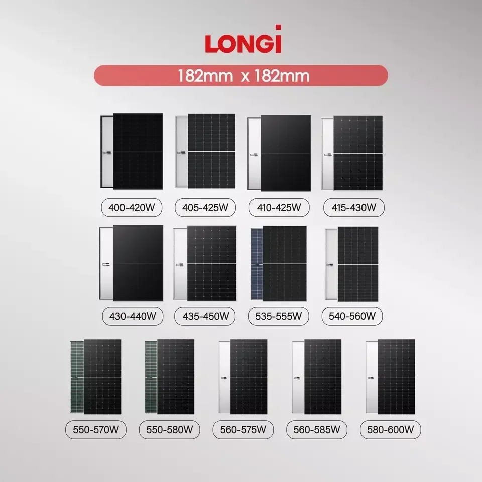 TUV ISO PV CE Certificate Longi Half Cell Pv Panels Module 590W 600W 600 Watt Solar Panel