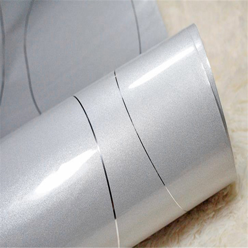 High Glossy Self Adhesive PVC Vinyl Waterproof Oil Proof Film Wallpaper for Kitchen Cabinet Wardrobe Modern Design Style
