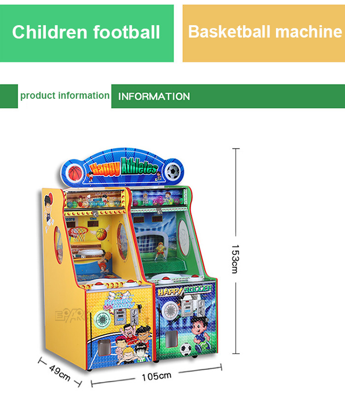 Kids Coin Operated Happy Soccer Machine Football Shooting Kids Redemption Games Machines