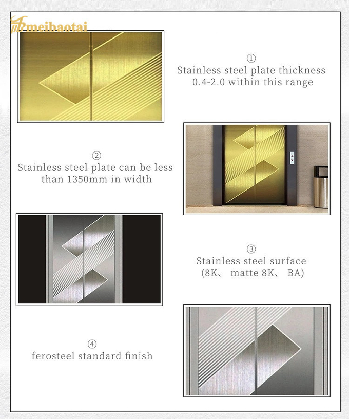 Golden Pvd Coated Ss Sheet , 1219x2438mm Hairline Finish Stainless Steel Sheet