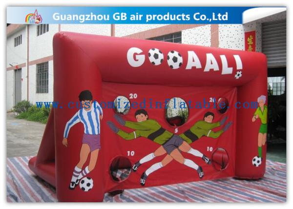 Red Funny Boys Inflatable Football Game / Inflatable Sports Arena For Ball