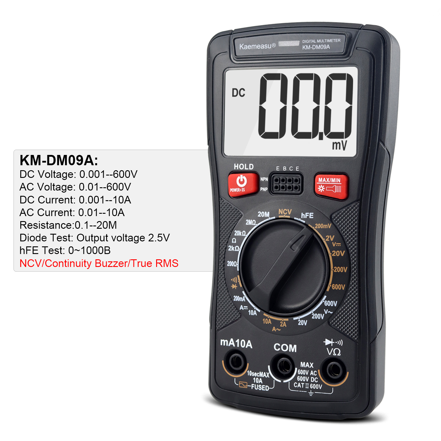 Multifunctional Digital Mini Multimeter for Measuring Resistance and Continuity 200mV-1000V 40-40mF