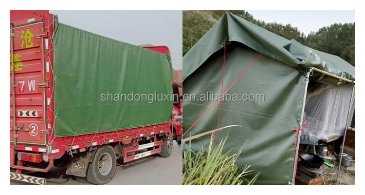 Sturdy Green PVC Tarpaulin Ideal for Blocking Sunlight and Moisture in Outdoor Settings