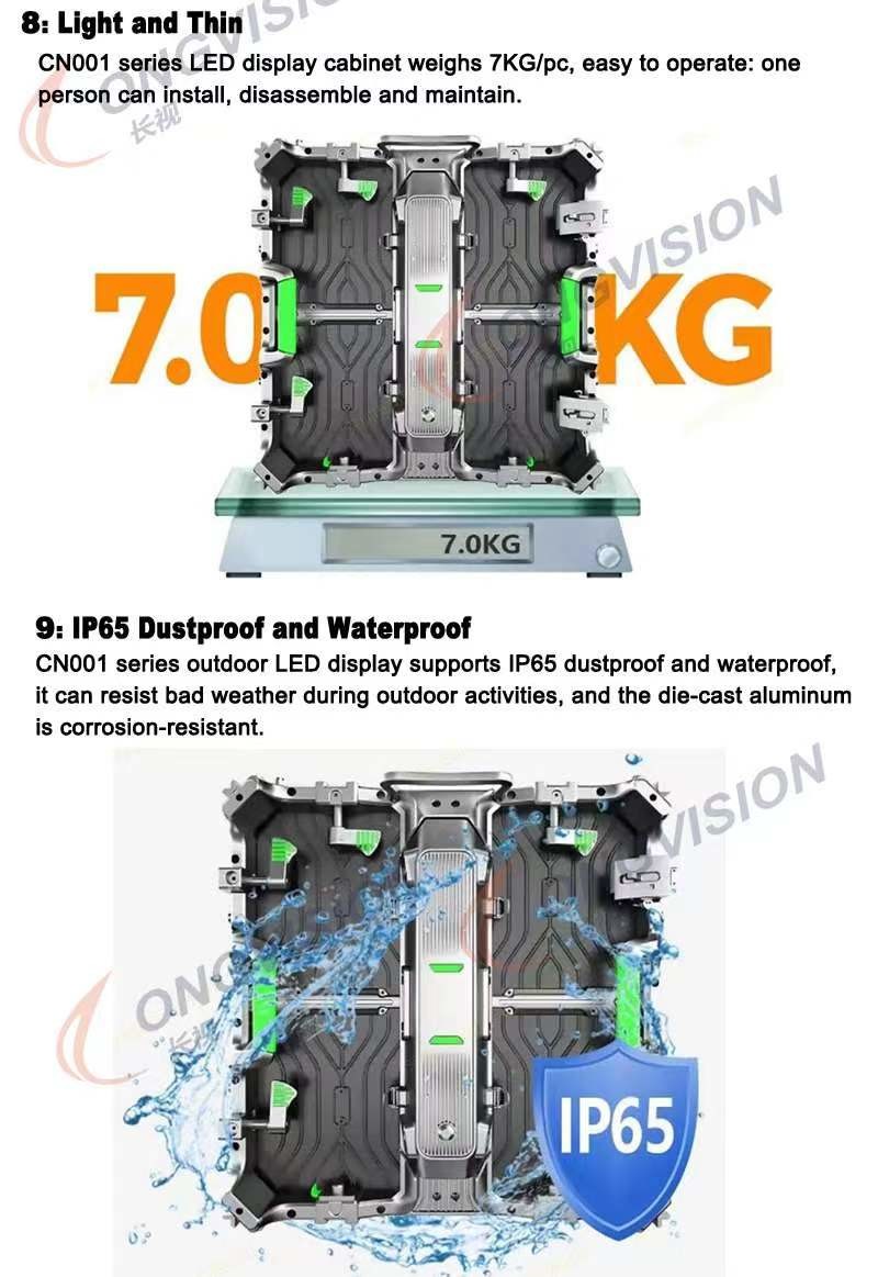 P3.91 SMD Panels Rental LED Display 1000X500 Alumnim And Iron Cabinet