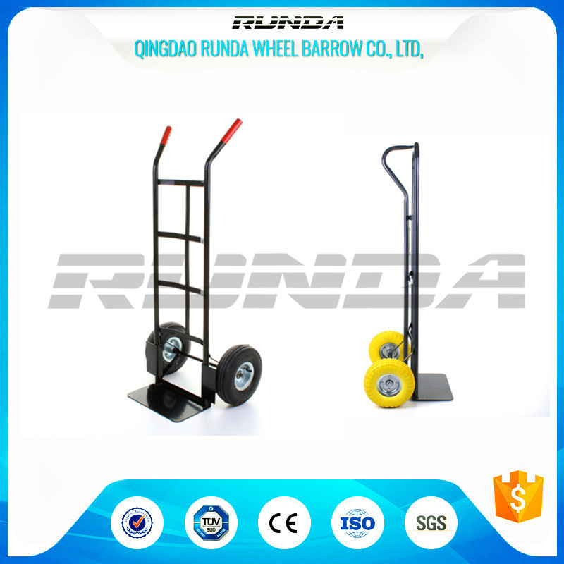 Double Pneumatic Wheel Heavy Duty Hand Cart 130kg Max Payload Pneumatic Tyres