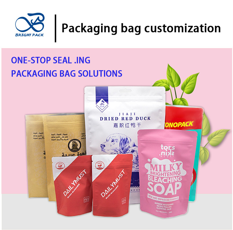 Pet Food Packaging Bag Printing Custom Manufacturer Pet Plastic Composite Standing Zipper Bag