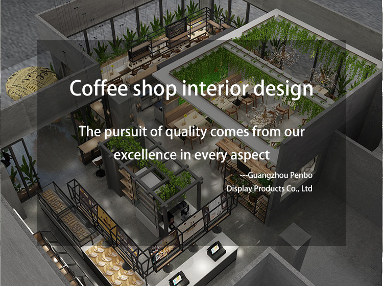 T4 LED Coffee Shop Display ODM Coffee Shop Kiosk Powder Coated
