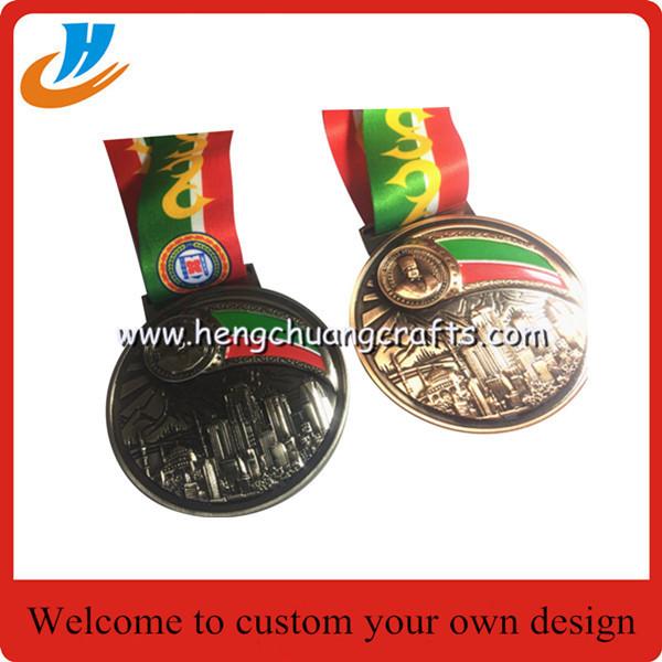 3D medals,metal medals zinc alloy die cast,antique brass and copper plated