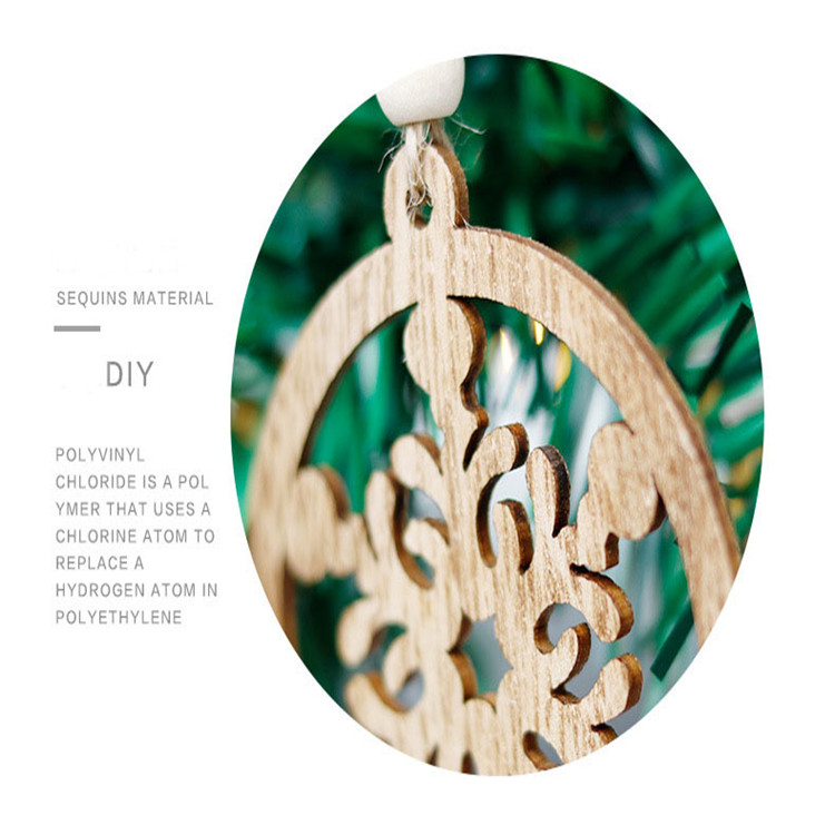 Hot Selling Wooden Christmas Ornaments DIY Wood Small Hanging Pendant For Christmas Decoration