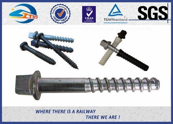 45# Oxide Black Railway Sleeper Screws Spike Insert Plastic Dowel