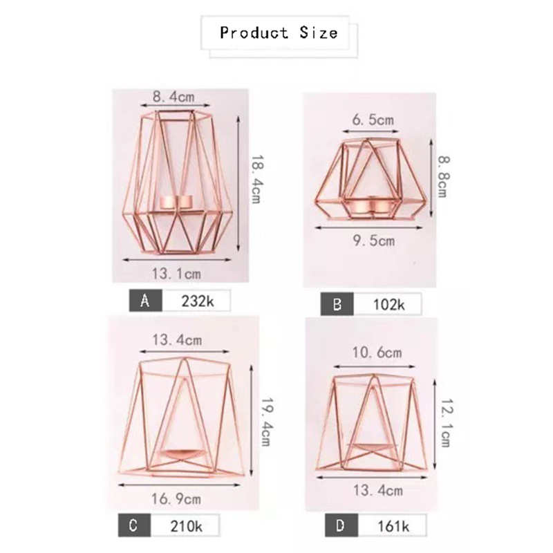 Hot Sale Metal Candle Stand Sturdy Material Wholesale Candlestick Tabl Lamp Nordic Candle Holder