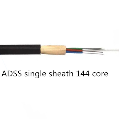 Self Supported 144 Core Fiber Optic Cable , Single Sheath Dielectric Fiber Cable