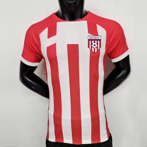 China Custom Quick Dry Red Retro Soccer Jersey Team Training Wear Football Kits on sale