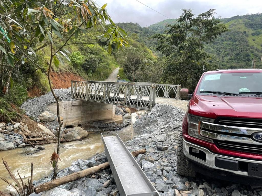 Length 54m Portable Foot Bridge Fast Erection Emergency Bridges