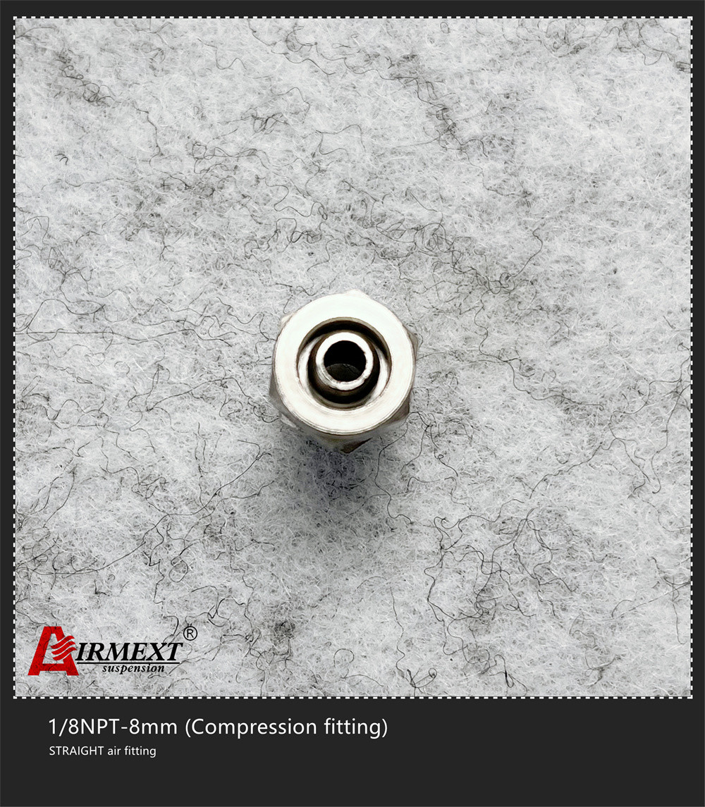1/8NPT-8mm Straight Air Fitting Elbow Stainless Steel Compression Fittings