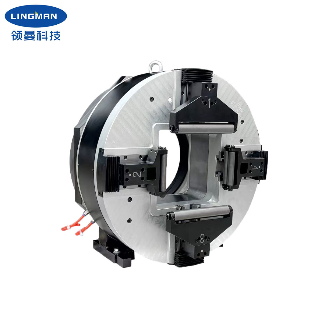 Lingman Pneumatic Professional Rotate Air Square 245mm Front Chuck for Laser Tube Cutting