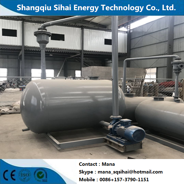 30TPD Waste Engine Oil Refining to Diesel Distillation Equipment in 150 Square Meters