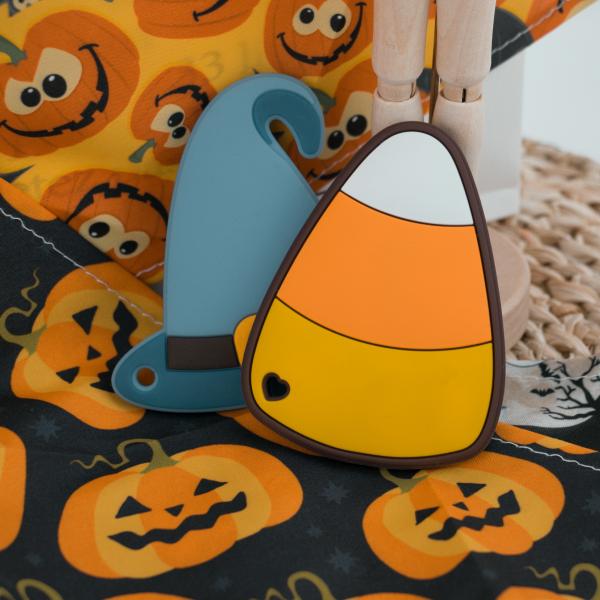 Quality Halloween Witches Hat Silicone Baby Teether Colorful For Soothing Teething Pain for sale