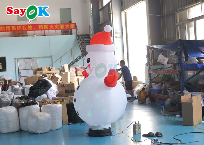 Oxford Cloth Inflatable Holiday Decorations Air Model Pvc Inflatable Rotating Christmas Snowman