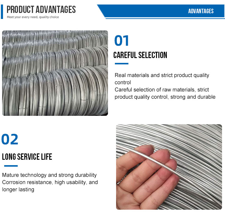 Flat High Low Carbon Steel Wire 0.6mm-6mm Diameter Galvanised Steel Wire