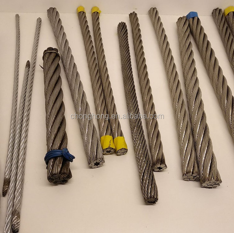 6x19 FC Steel Caboe Rope Wires 4mm/6mm/8mm Stainless Steel Wire Rope AISI304/304L/316/316L with Processing Service Other