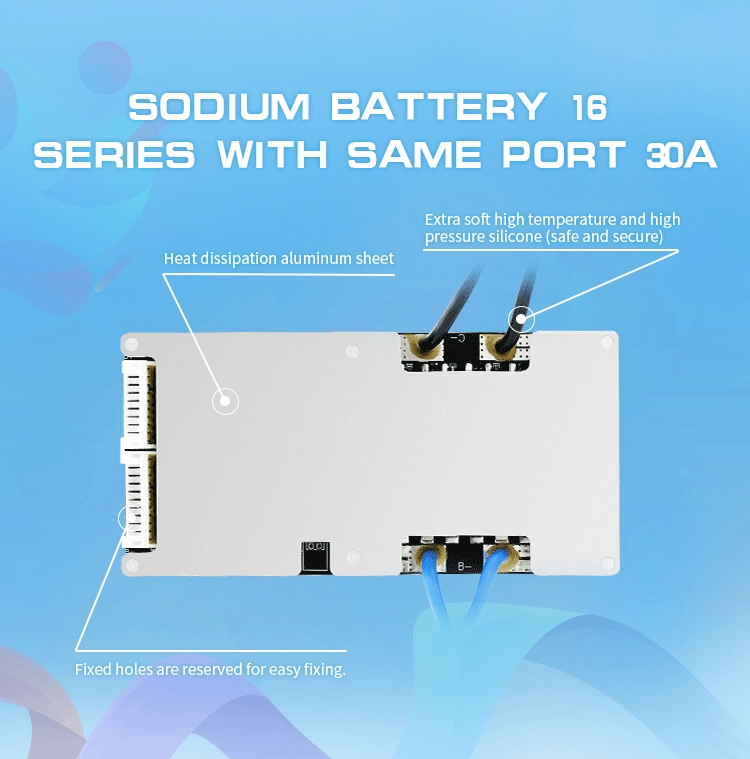 Custom Li-Ion Lifepo4 NMC Sodium Battery BMS With Balance 6S-16S 20A-60A