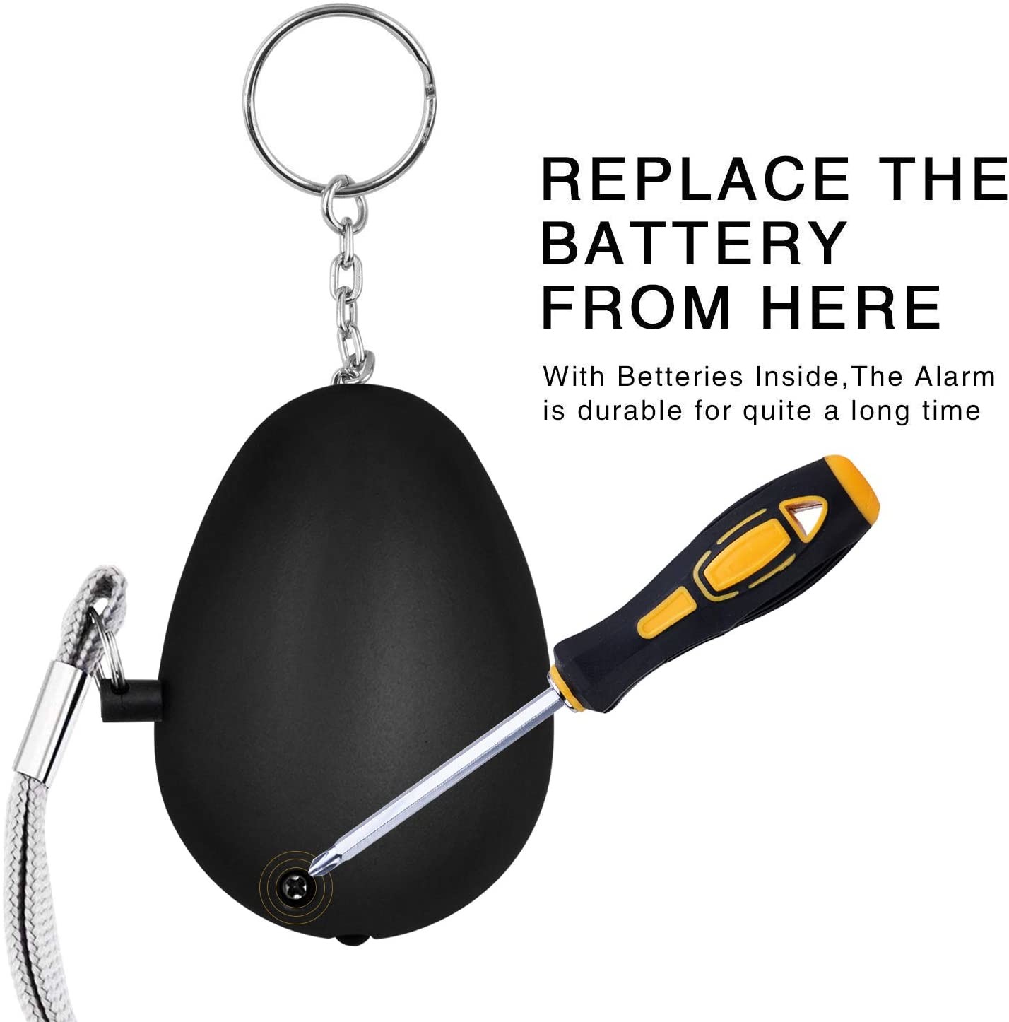 SOS Keychain 140DB 110mA Super Cute Personal Safety Alarm For Elderly Women Men Children