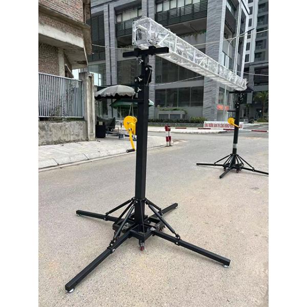 6M Height Telescopic Mobile Truss Lift Stand Square Sound Lighting Events Hand