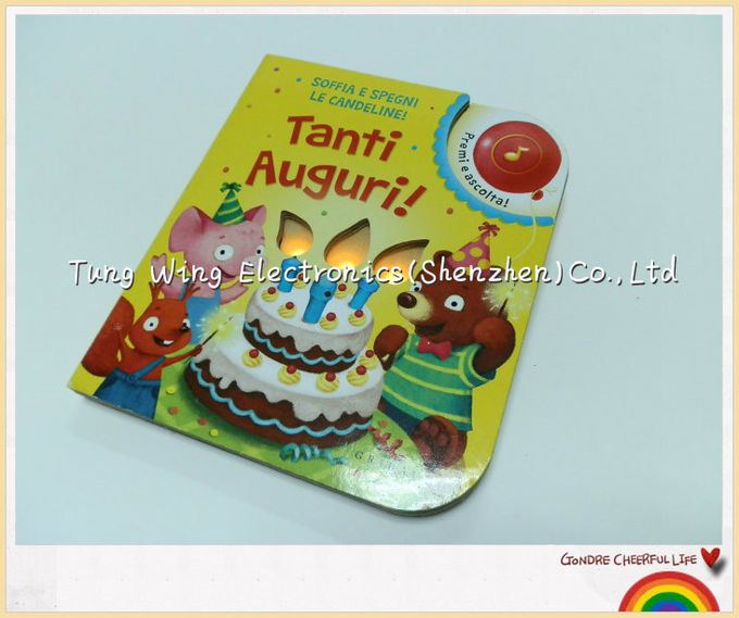 ABS material Twinkling Lights Flashing Baby Sound Books Module With Funny Birthday Songs.
