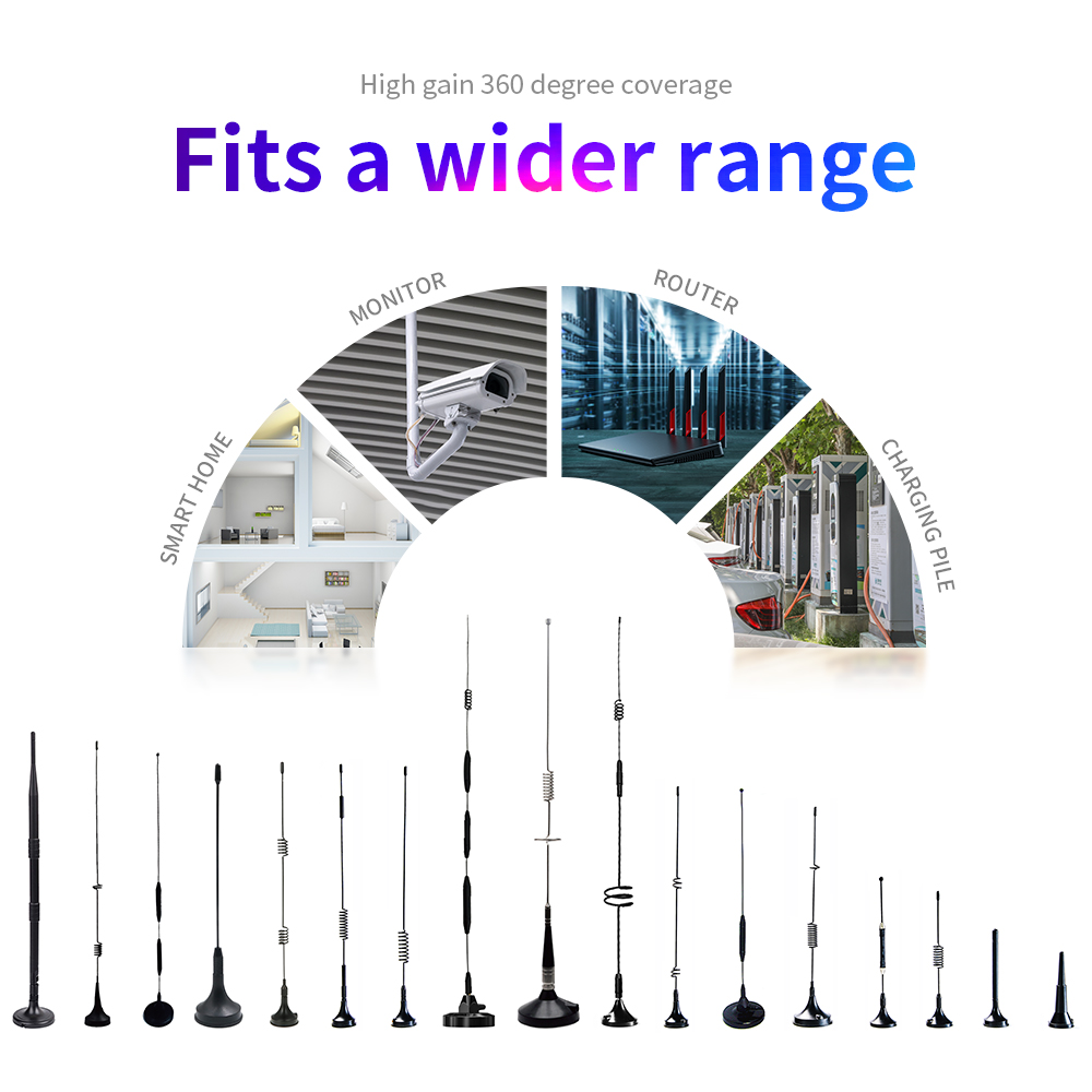 Max Input Power 50 OHM Outdoor Long Range Signal Booster Spring Loop Base Magnetic 2G 4G GPRS GSM 3G Antenna