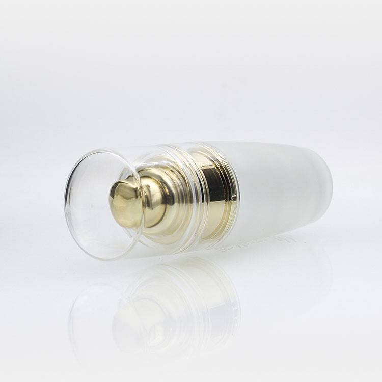 Clear Glass 50ml Cosmetic Lotion Pump Bottle high end atmosphere