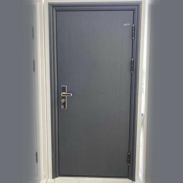 Contemporary Style Painting Steel Doors With Tempered Insulating Glass Finish