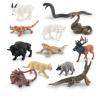 Buy cheap Wildlife Animal Model Toys 12 PCS Mini Buffalo Raccoon Wolf Snake Cougar from wholesalers