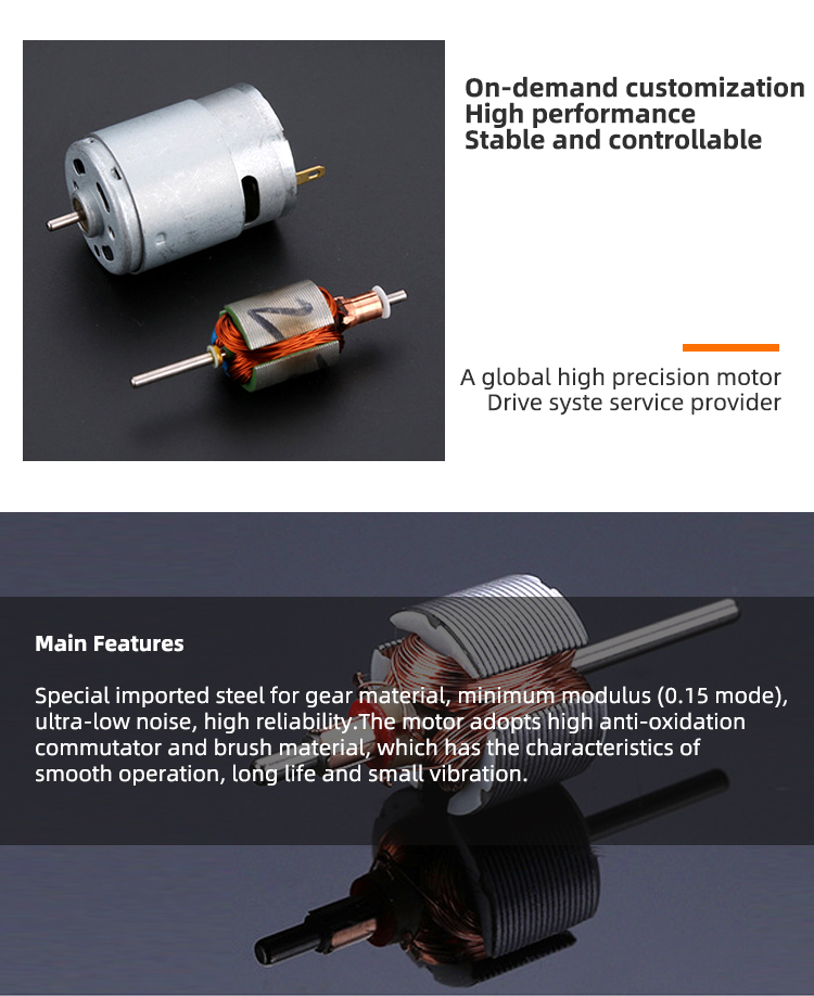 6V 12V DC Brushless Micro Planetary Gear Motor High Speed 775 For Car