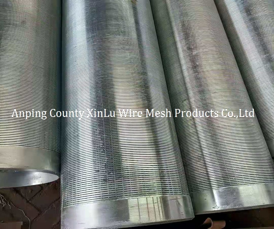 Galvanized Wedge Wire Strainer Pipe Water Well Screen Pipe 219mm Profile V Wire 2.5x4mm