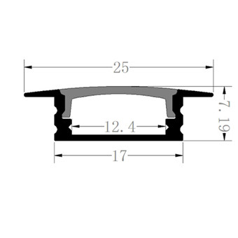 Hard Aluminium Mounting Channel Outdoor Recessed For Led Tape Light