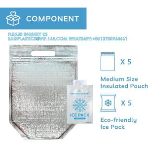 insulated Lunch Bag With Zip Lock & Handle, Reusable Cool & Thermal Bags, Cooler