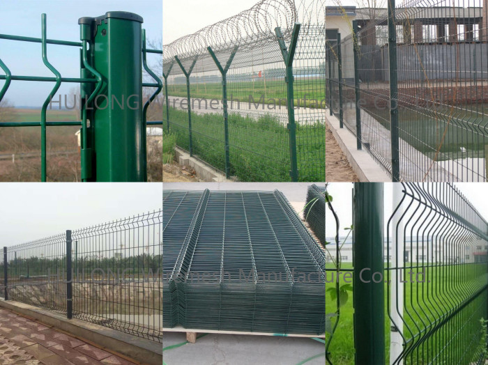 1.5m High V Mesh Security Fence With Posts And Clips