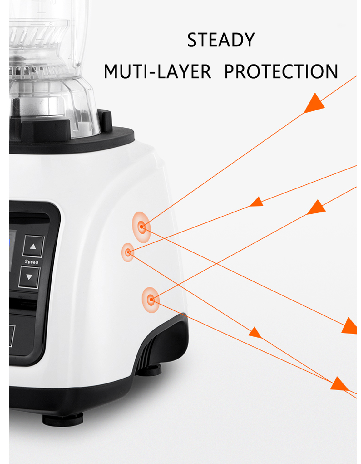 Powerful 220V Multifunctional Commercial Blender for Vegetable Slicing and Ice Crushing