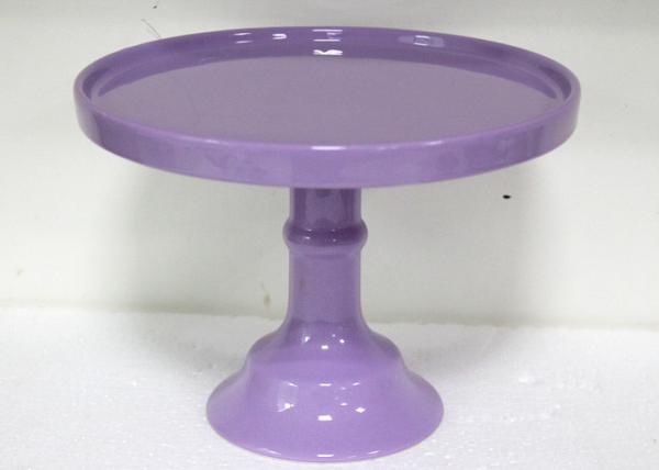 Customized Color Ceramic Cake Stand Footed Dessert Dolomite Platter For Wedding