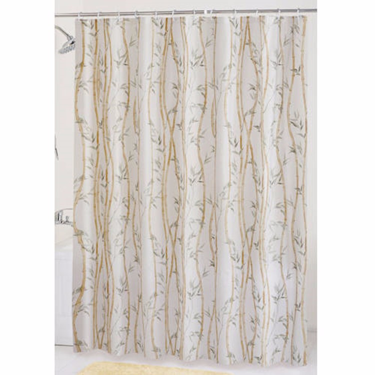 Water Repellent PEVA Plastic Shower Curtains Anti Bacteria With Magnets