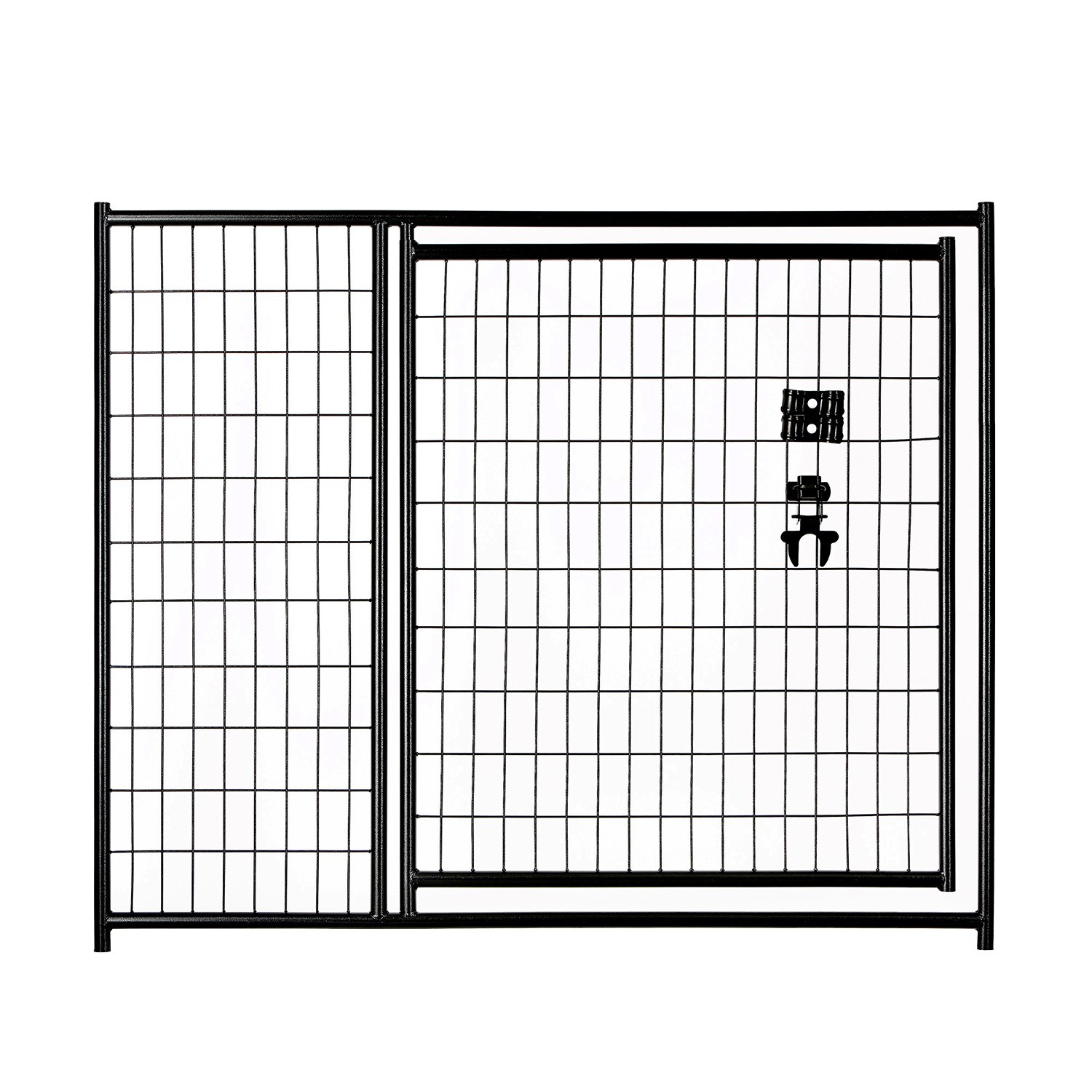 Black Heavy Duty Dog Kennel Run 4ft X 4ft X 6ft Outside Welded Wire Mesh