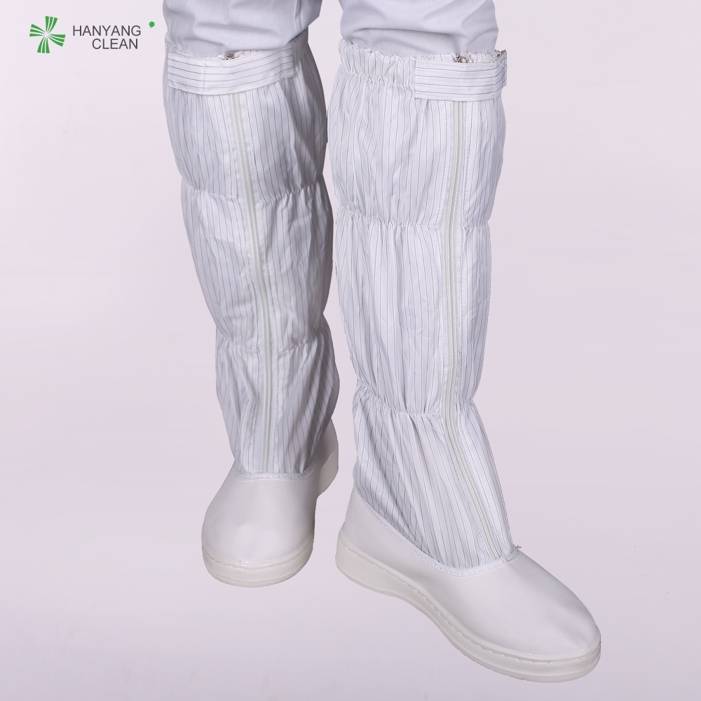 Cleanroom esd stripe grid antistatic Electric boots safety long booties